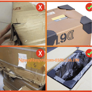 Bịt góc vuông hàng hóa, thùng carton – Nhựa bảo vệ góc đóng gói, chống móp méo